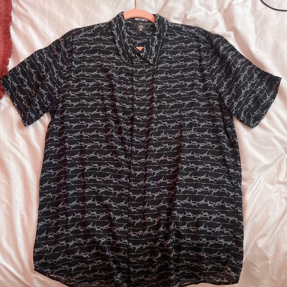 Black Barbed Wire button down shirt